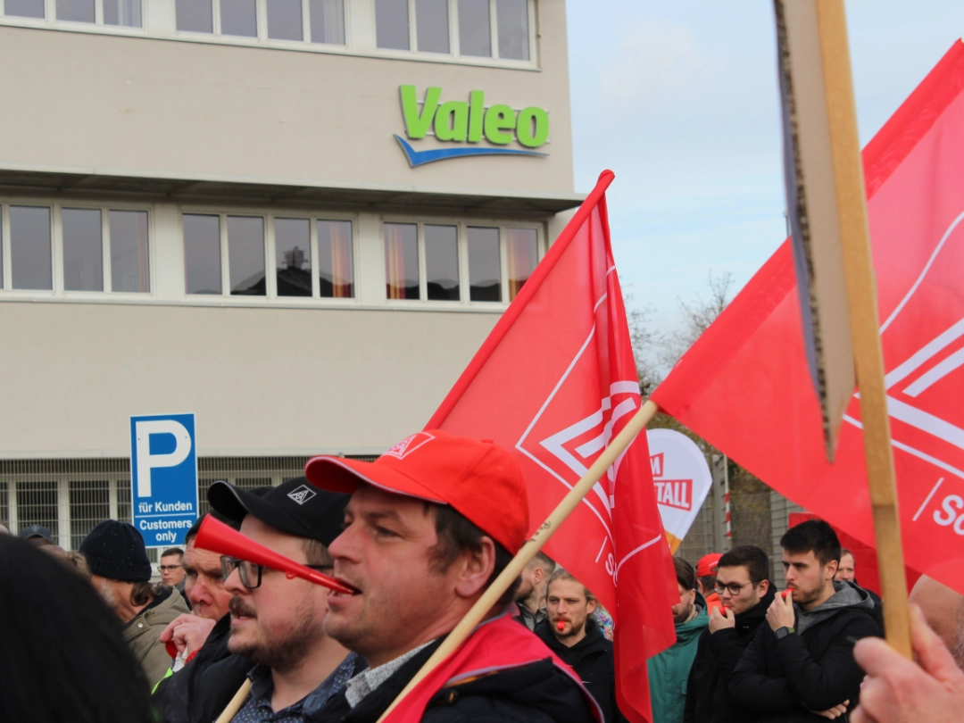 Protestkundgebung bei Valeo