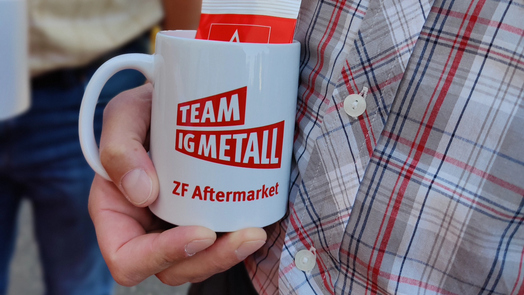 Betriebsversammlung im Rahmen eines Marktes der Möglichkeiten bei ZF Aftermarket
