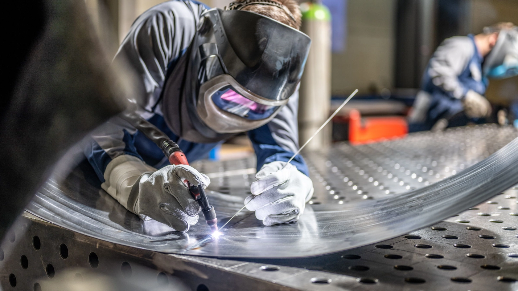 Schweißer in der Industrie