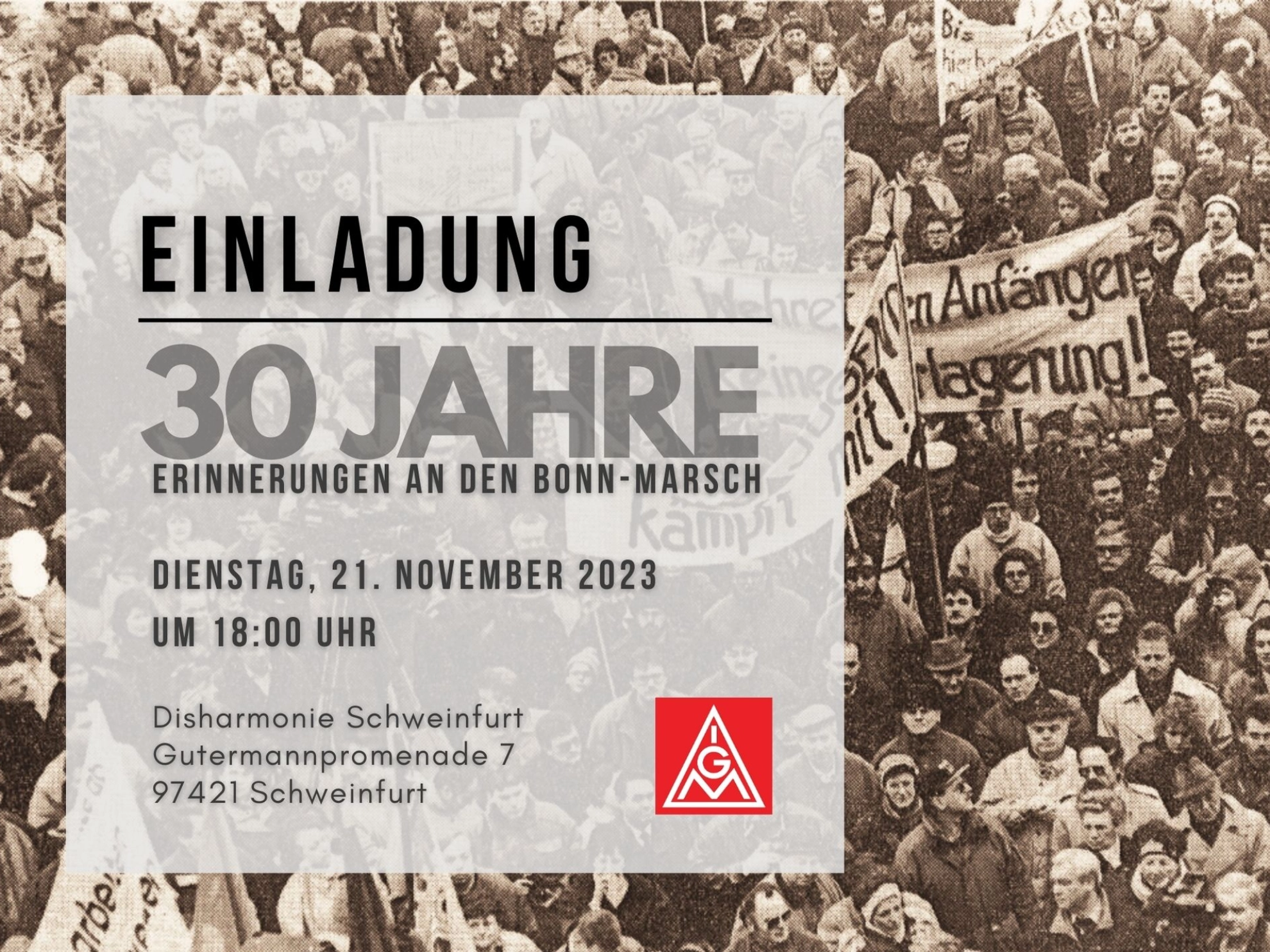 Erinnerung an den Bonn Marsch in der Disharmonie