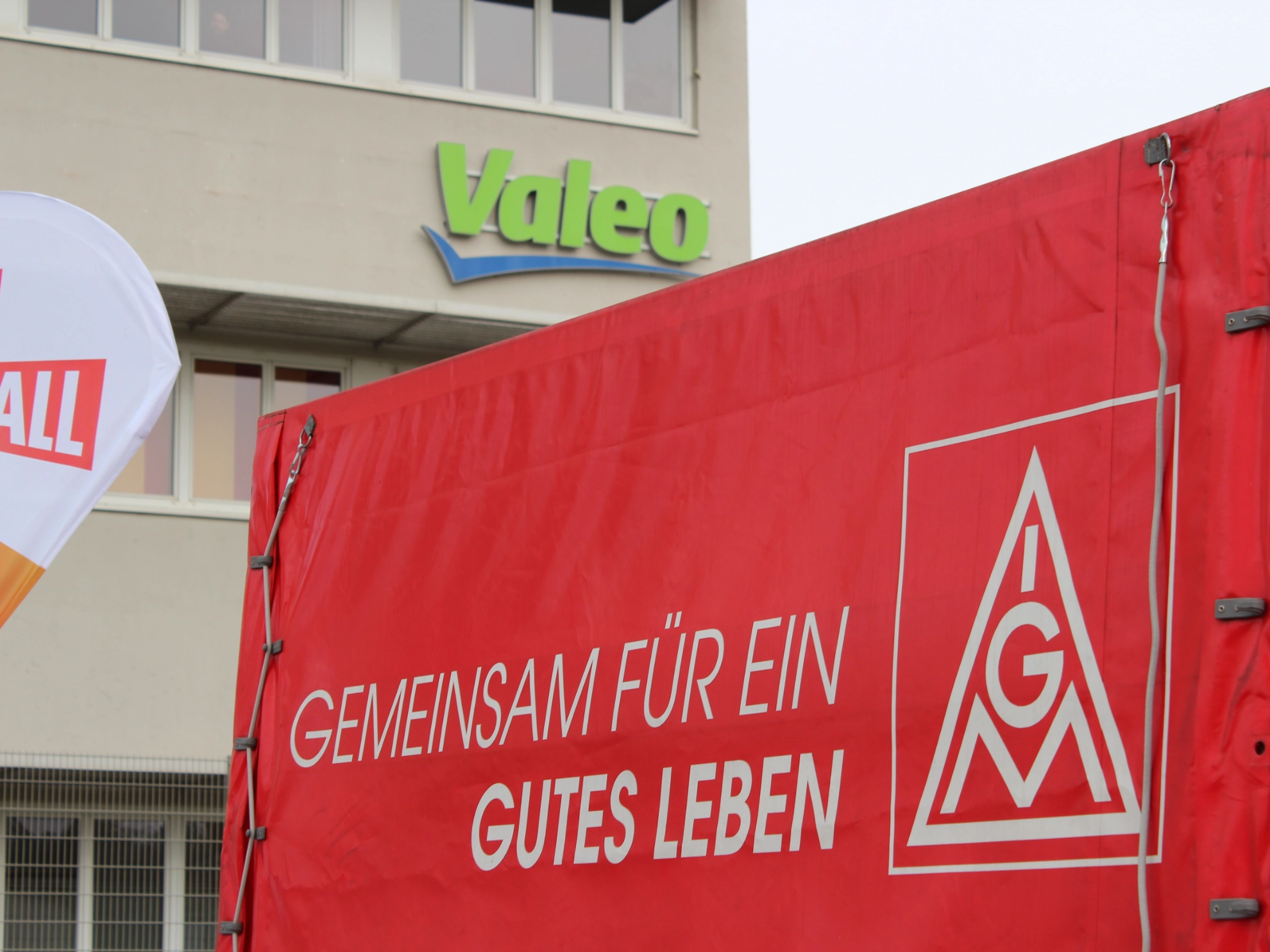 Protestkundgebung Valeo