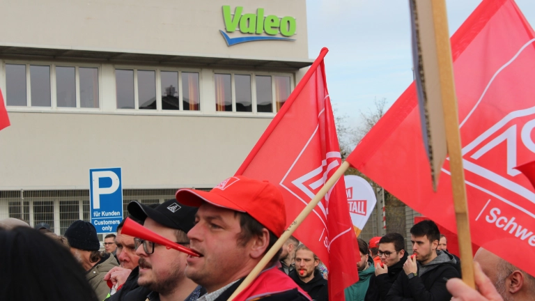 Protestkundgebung bei Valeo