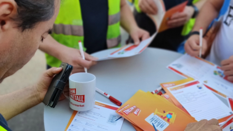 Betriebsversammlung im Rahmen eines Marktes der Möglichkeiten bei ZF Aftermarket